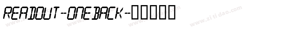 Readout-OneBack字体转换