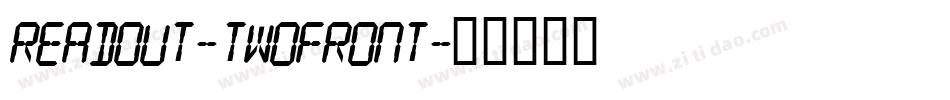Readout-TwoFront字体转换
