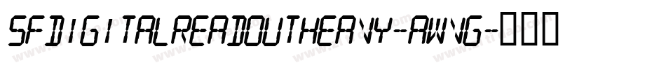 SfDigitalReadoutHeavy-AwVg字体转换