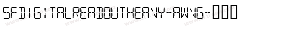 SfDigitalReadoutHeavy-AwVg字体转换