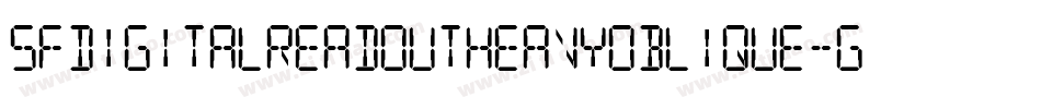 SfDigitalReadoutHeavyOblique-GKRA字体转换