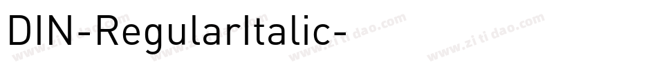 DIN-RegularItalic字体转换
