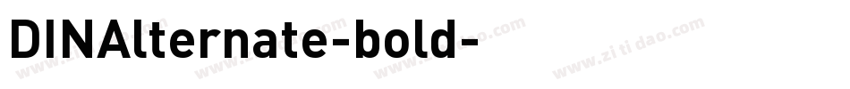 DINAlternate-bold字体转换