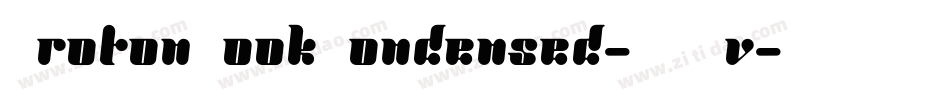 ProtonBookCondensed-YWRv字体转换