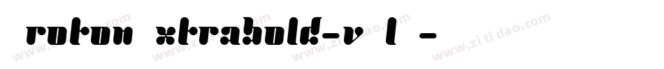 ProtonExtrabold-vOlO字体转换