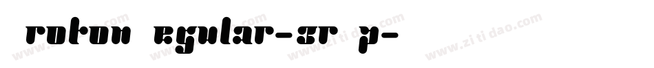 ProtonRegular-3rAp字体转换