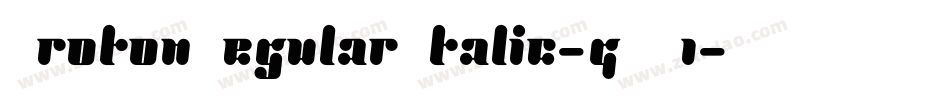 ProtonRegularItalic-qDO1字体转换