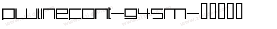 Pwlinefont-G45m字体转换
