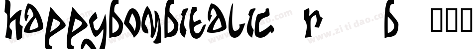 HappyBombItalic-r92B字体转换