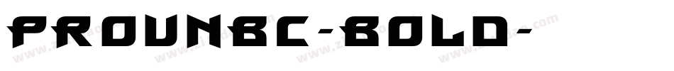ProunBC-Bold字体转换