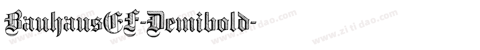 BauhausEF-Demibold字体转换