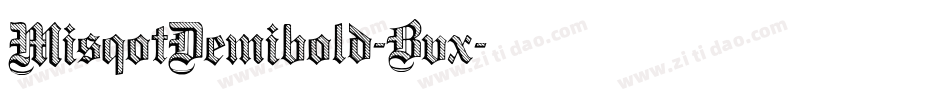 MisqotDemibold-Bvx字体转换