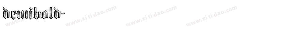 demibold字体转换