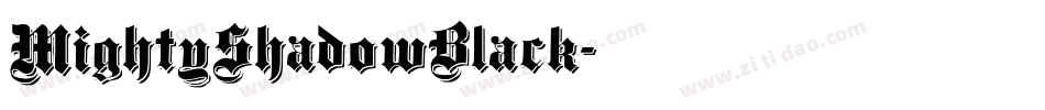 MightyShadowBlack字体转换