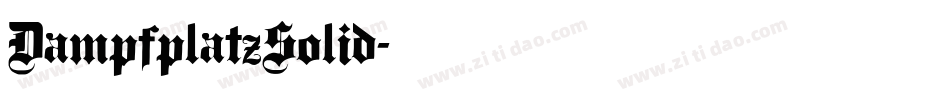DampfplatzSolid字体转换