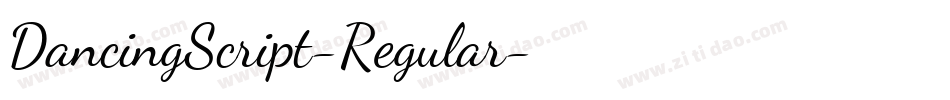 DancingScript-Regular字体转换