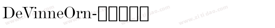 DeVinneOrn字体转换
