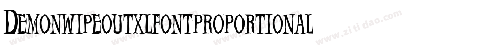 Demonwipeoutxlfontproportional-7OqP字体转换