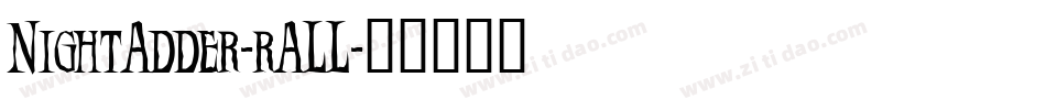 NightAdder-rALL字体转换