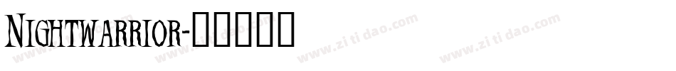 Nightwarrior字体转换