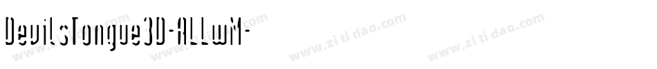 DevilsTongue3D-ALLwM字体转换
