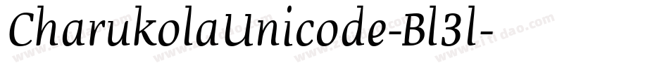 CharukolaUnicode-Bl3l字体转换