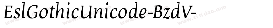 EslGothicUnicode-BzdV字体转换
