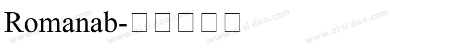 Romanab字体转换