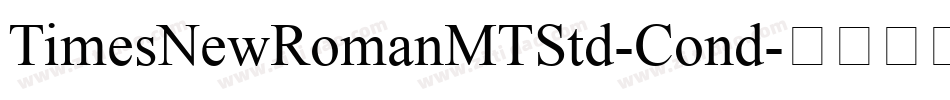 TimesNewRomanMTStd-Cond字体转换
