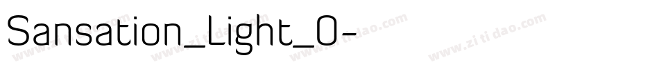 Sansation_Light_0字体转换