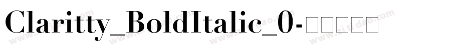 Claritty_BoldItalic_0字体转换