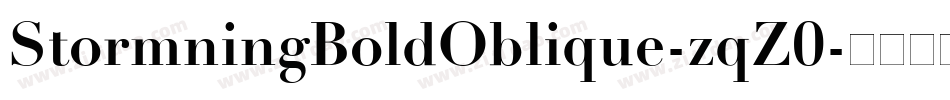 StormningBoldOblique-zqZ0字体转换
