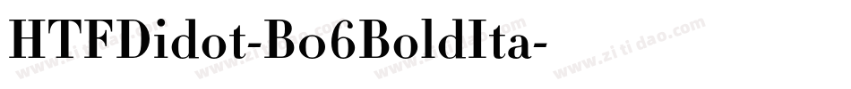 HTFDidot-B06BoldIta字体转换
