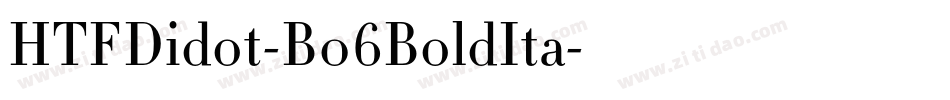 HTFDidot-B06BoldIta字体转换