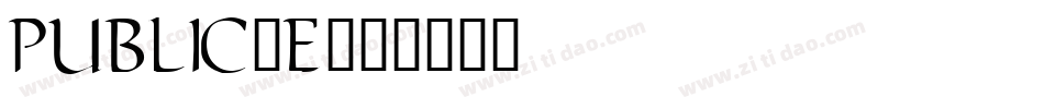 PUBLIC-E字体转换