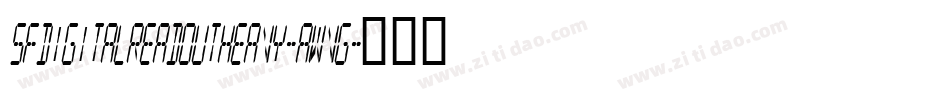 SfDigitalReadoutHeavy-AwVg字体转换
