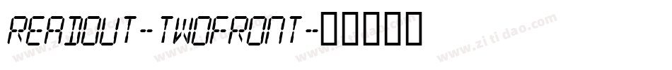 Readout-TwoFront字体转换
