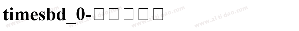 timesbd_0字体转换