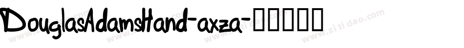 DouglasAdamsHand-axza字体转换