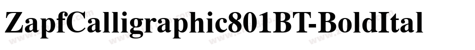 ZapfCalligraphic801BT-BoldItal字体转换