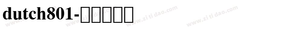 dutch801字体转换