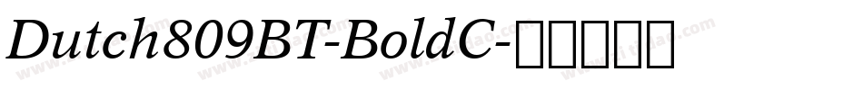 Dutch809BT-BoldC字体转换