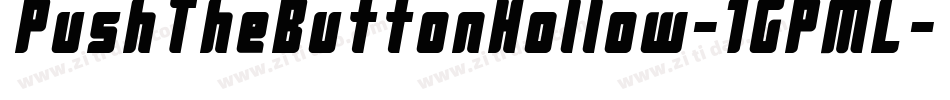 PushTheButtonHollow-1GPML字体转换