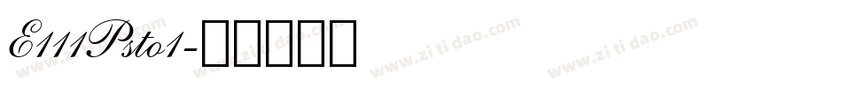 E111Psto1字体转换