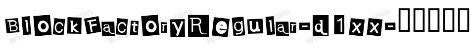 BlockFactoryRegular-d1XX字体转换