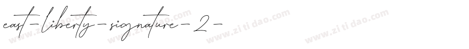 east-liberty-signature-2字体转换