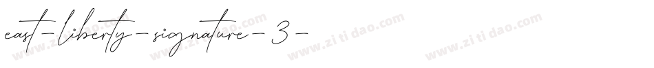 east-liberty-signature-3字体转换