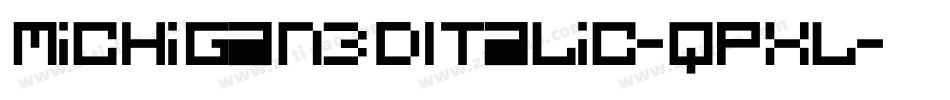 Michigan3DItalic-qPxl字体转换