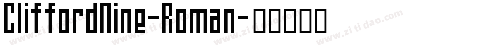 CliffordNine-Roman字体转换