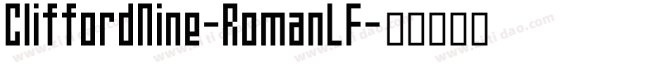CliffordNine-RomanLF字体转换